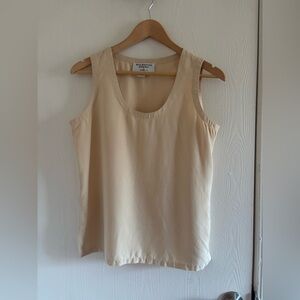 Vintage Baldanza Sportivo 100% Silk Tank Top Beige Medium